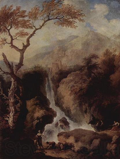 Christian Wilhelm Ernst Dietrich Wasserfalle in der Umgebung Roms Germany oil painting art